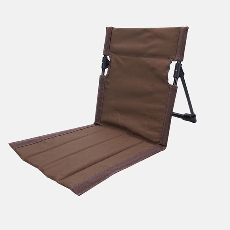 Foldable Beach Chair with Storage Bag, Collapsible Sun Lounger, Lightweight Camping Chair, Brown V1188-MS-325-0976