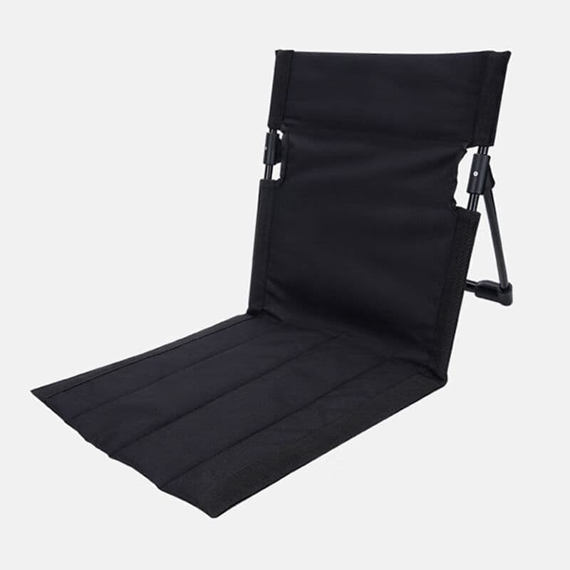 Foldable Beach Chair with Storage Bag, Collapsible Sun Lounger, Lightweight Camping Chair, Black V1188-MS-325-0978