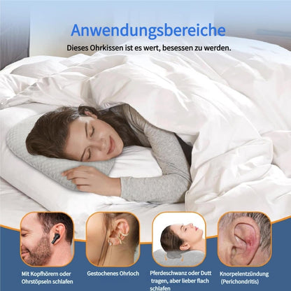 Microfiber Pillow with Ear Holes for Side Sleepers, Comfortable Perforated Design V1188-MS-325-0979