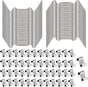 100 silver fixing clips for heating housing glass plate, 100-piece V1188-MS-325-0988