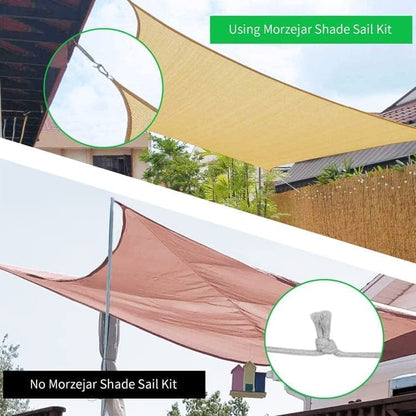 Sunshade Mounting Kit with Hooks Brackets Tension Screws Carabiners and Pad Eyes V1188-MS-325-0989