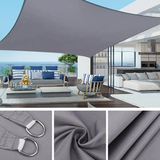 UV Protective Waterproof Sun Sail 1 Piece, 3x5M, Gray for Garden Terrace Pool and Camping V1188-MS-325-0990