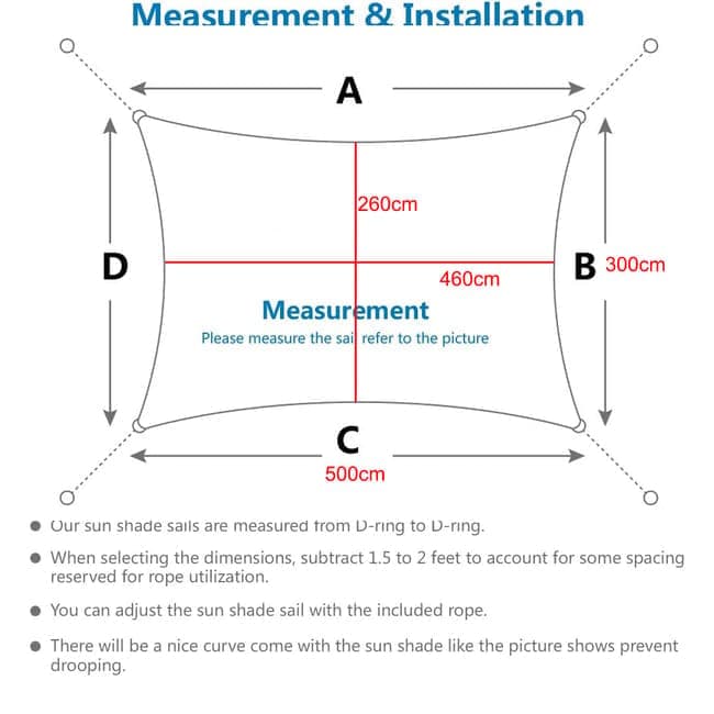 UV Protective Waterproof Sun Sail 1 Piece, 3x5M, Gray for Garden Terrace Pool and Camping V1188-MS-325-0990