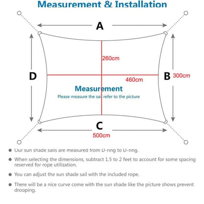 UV Protective Waterproof Sun Sail 1 Piece, 3x5M, Gray for Garden Terrace Pool and Camping V1188-MS-325-0990
