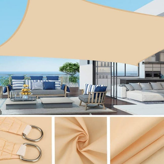 3X4M Sun Sail Waterproof UV Protective Outdoor Shade, Light Orange, for Garden Terrace Pool Camping V1188-MS-325-0995