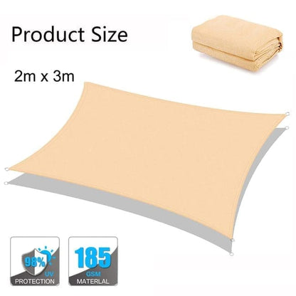 3m x 3m Waterproof UV Protective Sun Sail for Garden Terrace Pool and Camping, Light Orange V1188-MS-325-0996