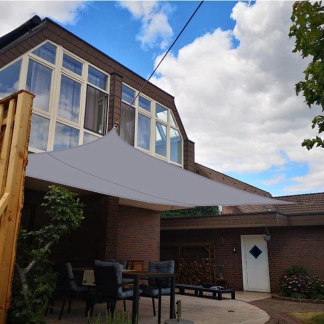 2X3M Waterproof UV-Protective Sun Sail for Outdoor Shade, Gray, 2x3m V1188-MS-325-0997