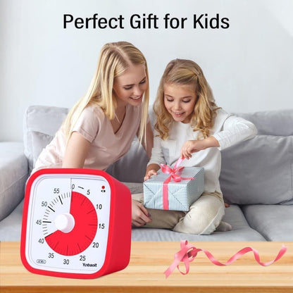 60 Minutes Visual Timer for Classrooms and Kids, Adjustable Volume, 10x10 cm, Red V1188-MS-325-1001