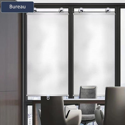 2-Pack Blackout Roller Blinds with Suction Cups, Telescopic Portable Sunshade, Silver, 40x60CM V1188-MS-325-1004