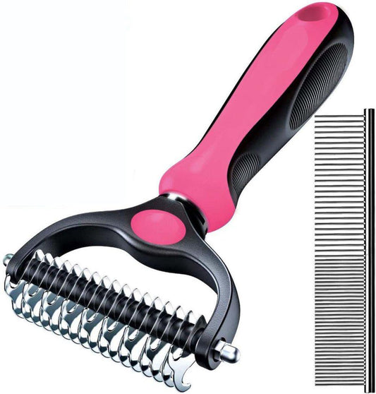 Pet grooming undercoat comb for dogs and cats, compatible with Oral-B Braun Xiaomi Philips Samsung, Pink V1188-MS-325-1006
