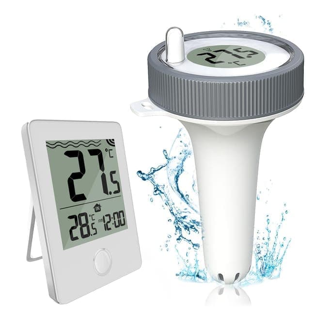 Floating Pool Thermometer Wireless with LED Display IPX8 Water Resistant, for Pool and Spa V1188-MS-325-1007