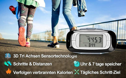 3D Sensor Pedometer, Multifunctional Step Counter for Daily Exercise and Health Tracking V1188-MS-325-1008