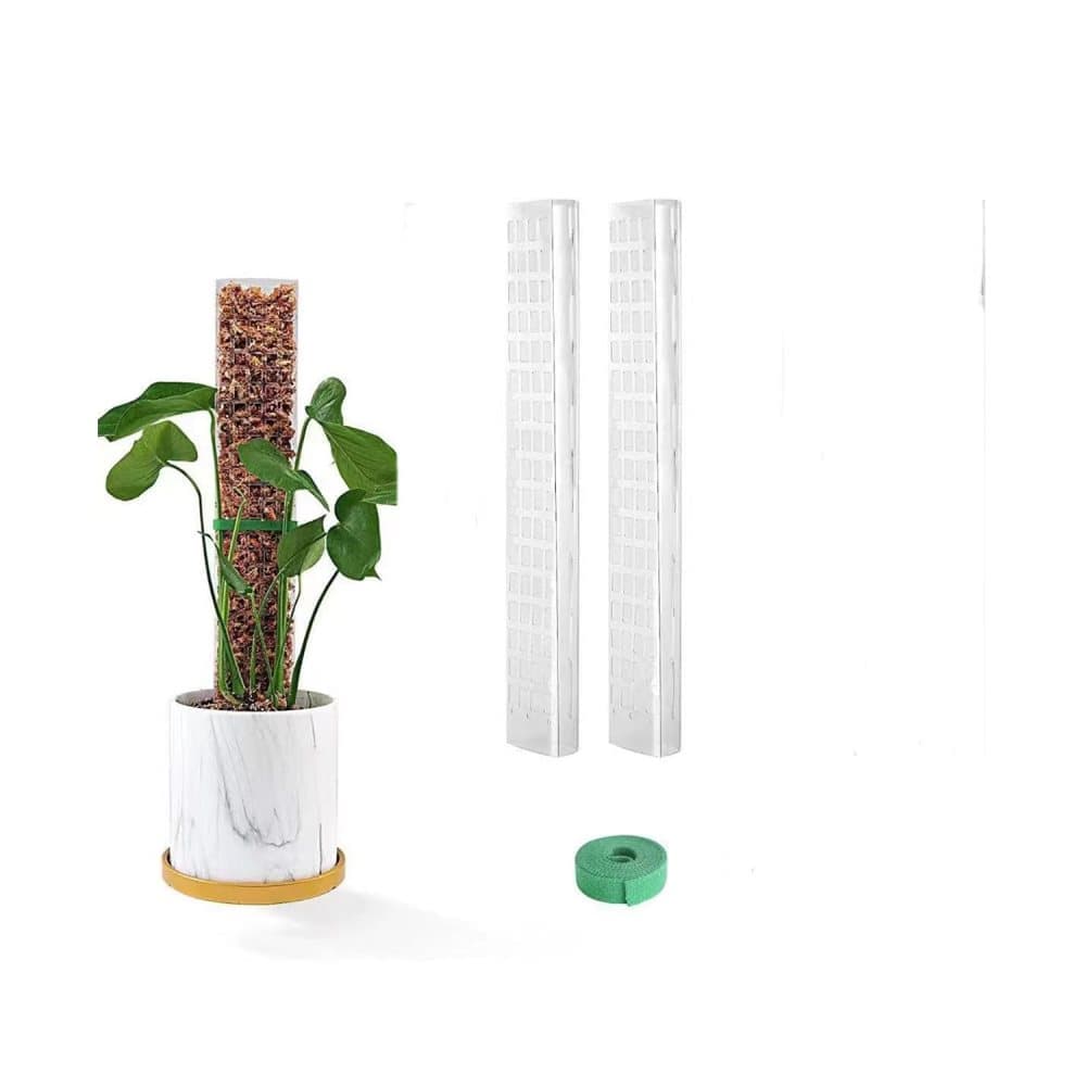 2 pcs Climbing Plant Moss Stakes with Garden Tie, 10 Pack, Plastic V1188-MS-325-1010