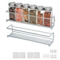 2-Piece Stainless Steel Spice Rack Wall Mounted for Home Organization, Silver V1188-MS-325-1016