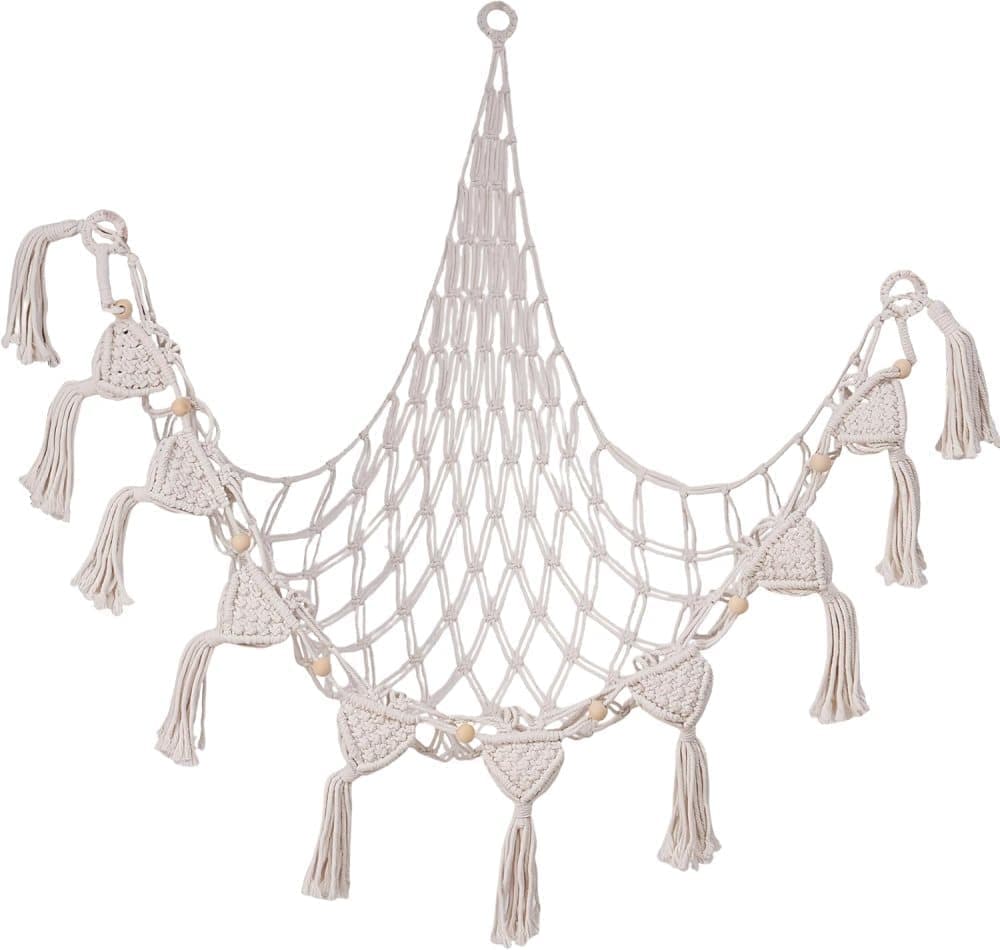 1 Pack Toy Storage Hammock and Organizer Net for Soft Toys, White V1188-MS-325-1018