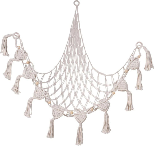 1 Pack Toy Storage Hammock and Organizer Net for Soft Toys, White V1188-MS-325-1018