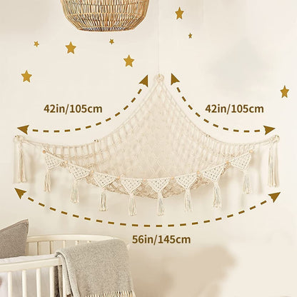 1 Pack Toy Storage Hammock and Organizer Net for Soft Toys, White V1188-MS-325-1018