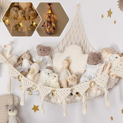 1 Pack Toy Storage Hammock and Organizer Net for Soft Toys, White V1188-MS-325-1018