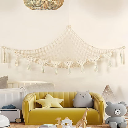 1 Pack Toy Storage Hammock and Organizer Net for Soft Toys, White V1188-MS-325-1018