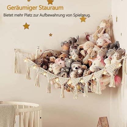 1 Pack Toy Storage Hammock and Organizer Net for Soft Toys, White V1188-MS-325-1018