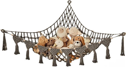 1 Pack Toy Storage Hammock and Net Hanging Organizer for Soft Toys, Dark Gray V1188-MS-325-1019