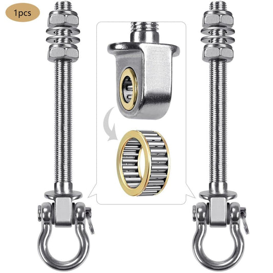 Stainless steel swing hooks 180 degrees rotating for swings and hammocks, durable easy assembly V1188-MS-325-1022