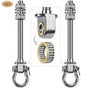 Stainless steel swing hooks 180 degrees rotating for swings and hammocks, durable easy assembly V1188-MS-325-1022