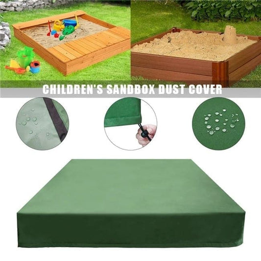 Waterproof Sandbox Cover 120x120cm, Green, UV Protection Dustproof Oxford Fabric with Drawstring, Portable V1188-MS-325-1024