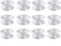 12pcs Non-Slip Suction Cups for Glass Tabletop, Transparent PVC Plastic, Double-Sided V1188-MS-325-1031