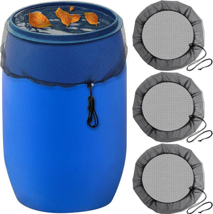 3-Pack Rain Barrel Mesh Lid Bucket Cover, Durable Polyester with Drawstring, Protects Against Debris, 60-120 V1188-MS-325-1039