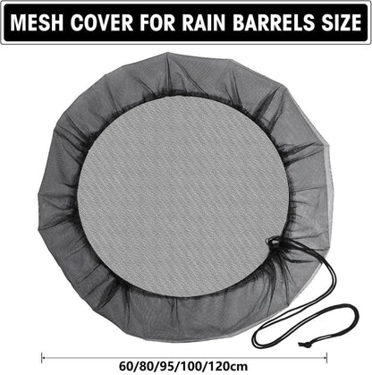 3-Pack Rain Barrel Mesh Lid Bucket Cover, Durable Polyester with Drawstring, Protects Against Debris, 60-120 V1188-MS-325-1039