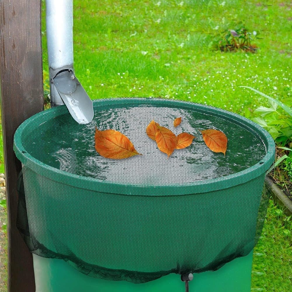 3-Pack Rain Barrel Mesh Lid Bucket Cover, Durable Polyester with Drawstring, Protects Against Debris, 60-120 V1188-MS-325-1039