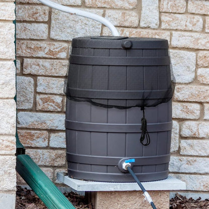 3-Pack Rain Barrel Mesh Lid Bucket Cover, Durable Polyester with Drawstring, Protects Against Debris, 60-120 V1188-MS-325-1039