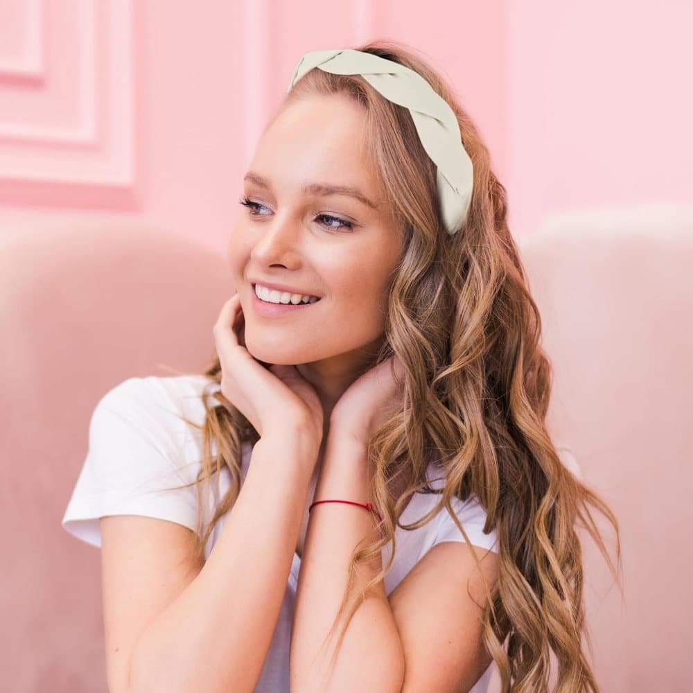 4-Pack Braided Headbands for Women, Wide Tiaras V1188-MS-325-1053