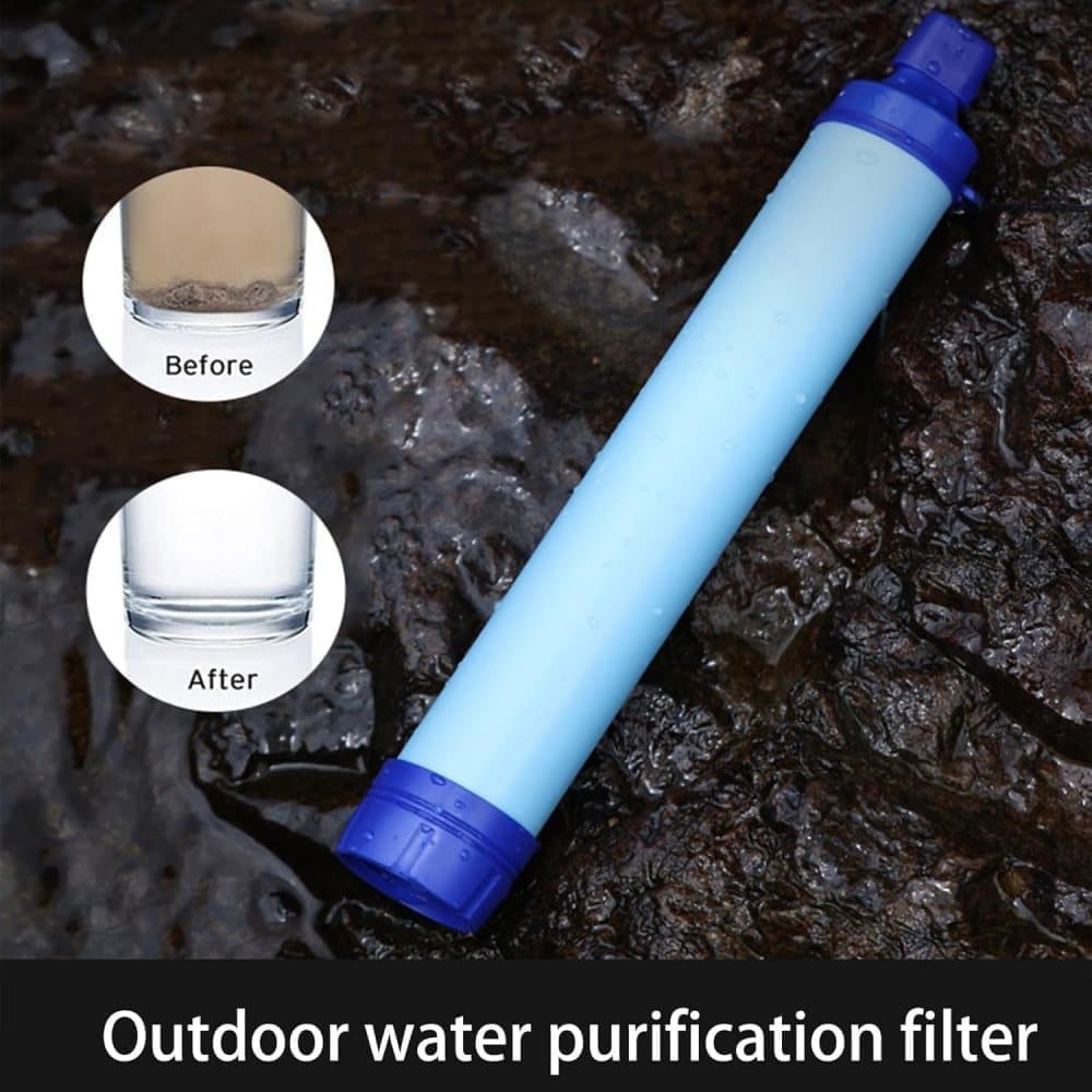 Portable Water Filter with Carbon Filter for Emergency Camping Hiking V1188-MS-325-1054