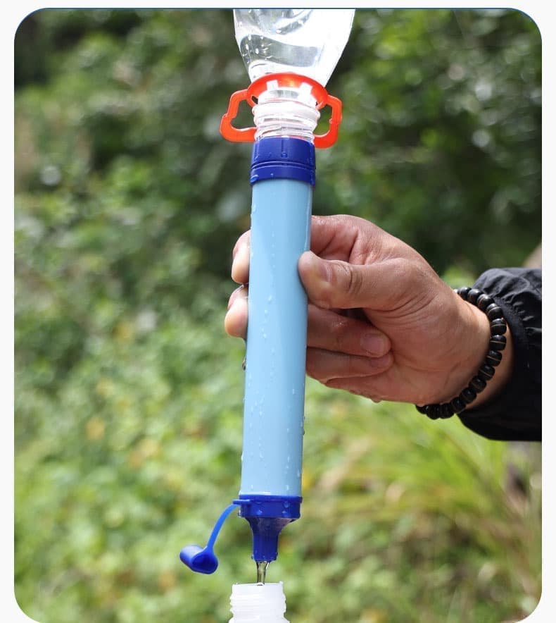 Portable Water Filter with Carbon Filter for Emergency Camping Hiking V1188-MS-325-1054