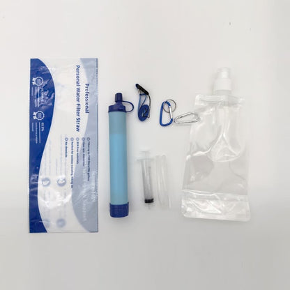 Portable Water Filter with Carbon Filter for Emergency Camping Hiking V1188-MS-325-1054