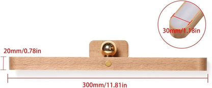 Wooden LED Wall Lamp 360 Degree Rotatable Magnetic Dimmable Night Light with USB Charging, Decorative Indoor V1188-MS-325-1055