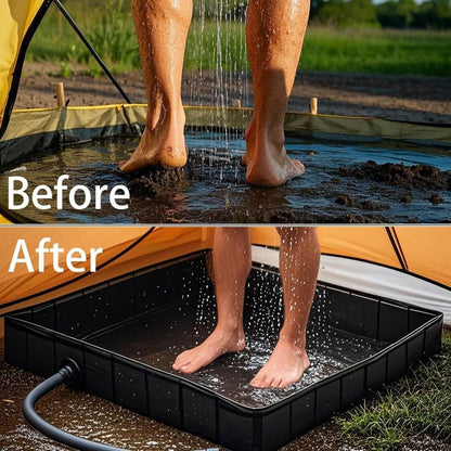 Portable Folding Camping Shower Base for Outdoor Shower Tent, RV, Pet Bath, Compatible with Most Brands V1188-MS-325-1057