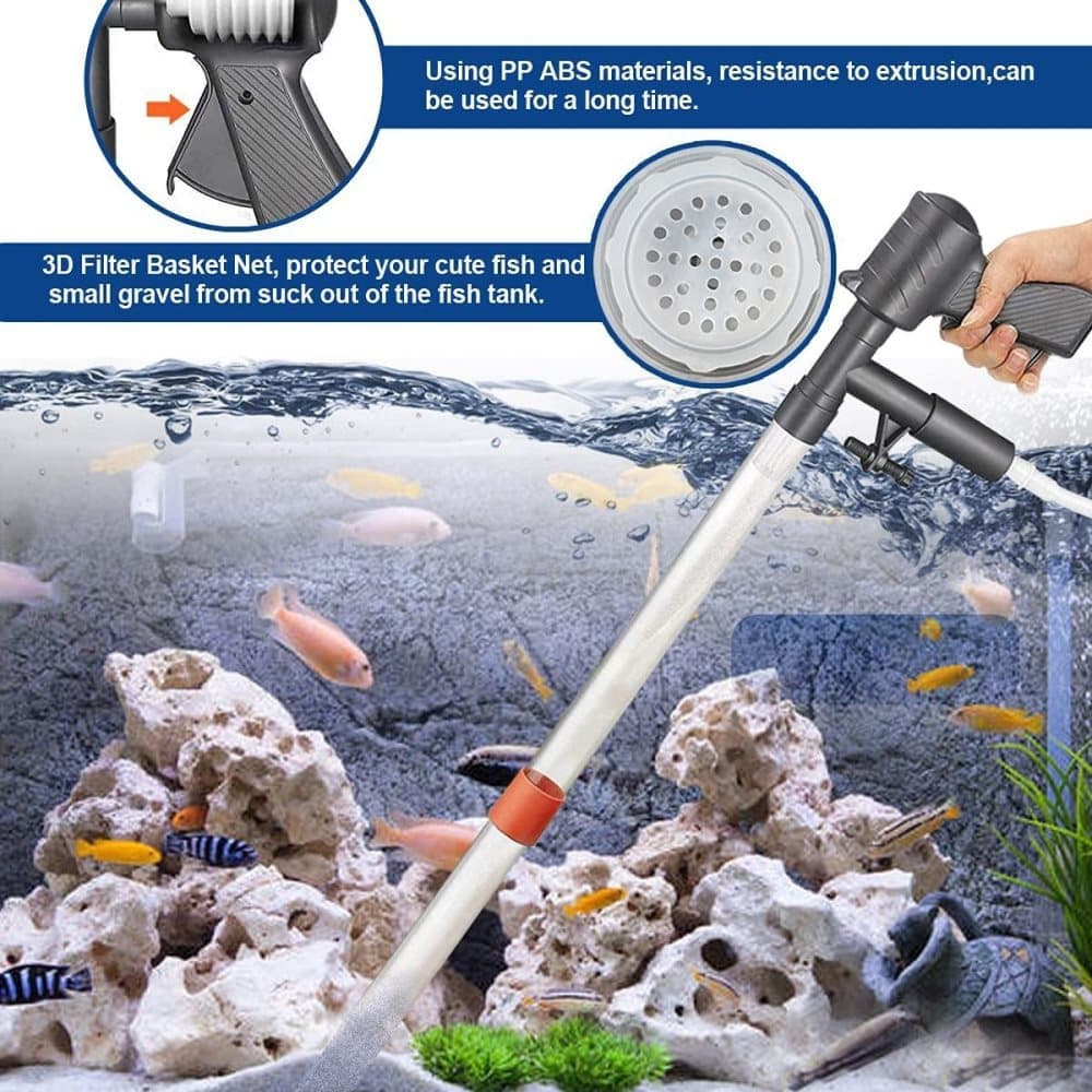 Aquarium Bottom Cleaner Set for Fish Tank, Effective Sand Cleaner, Compatible with Aquariums V1188-MS-325-1058