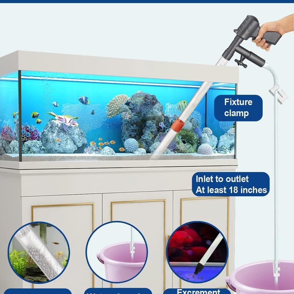 Aquarium Bottom Cleaner Set for Fish Tank, Effective Sand Cleaner, Compatible with Aquariums V1188-MS-325-1058