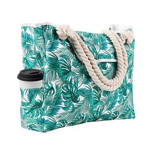 1 Pack Waterproof Extra Large Beach Bag for Women, Picnic Shopper, Green, 45L V1188-MS-325-1060