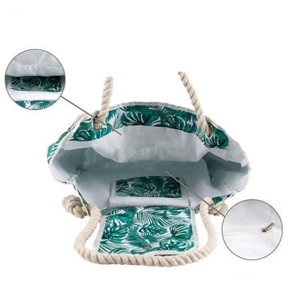 1 Pack Waterproof Extra Large Beach Bag for Women, Picnic Shopper, Green, 45L V1188-MS-325-1060