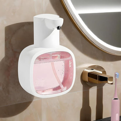 500ml Rechargeable Automatic Soap Dispenser Wall Mounted with 4 Levels, Compatible with Kitchen and Bathroom V1188-MS-325-1063