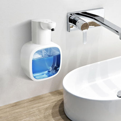 500ml Rechargeable Automatic Soap Dispenser Wall Mounted with 4 Levels, Compatible with Kitchen and Bathroom V1188-MS-325-1063