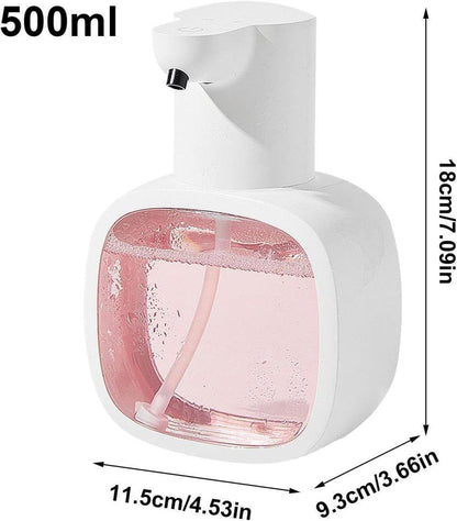 500ml Rechargeable Automatic Soap Dispenser Wall Mounted with 4 Levels, Compatible with Kitchen and Bathroom V1188-MS-325-1063