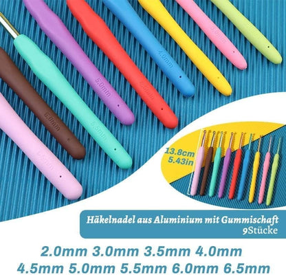 87-piece Crochet Hook Set for Beginners with Yarn and Knitting Accessories, Includes Crochet Bag, Ergonomic V1188-MS-325-1071
