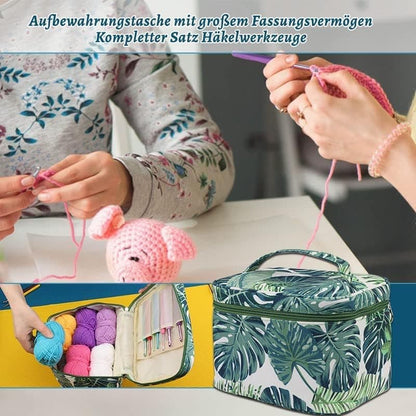 87-piece Crochet Hook Set for Beginners with Yarn and Knitting Accessories, Includes Crochet Bag, Ergonomic V1188-MS-325-1071