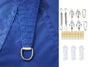 5x5x7M Waterproof Triangular Sun Sail with UV Protection for Garden Terrace and Pool, Dark Blue, Includes V1188-MS-325-1082
