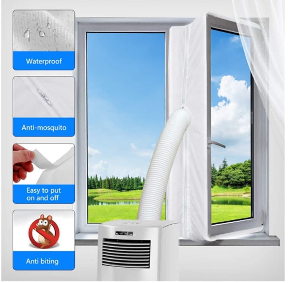 Water Repellent Window Sealing Cloth 400x37cm, Compatible with Portable Air Conditioners V1188-MS-325-1096